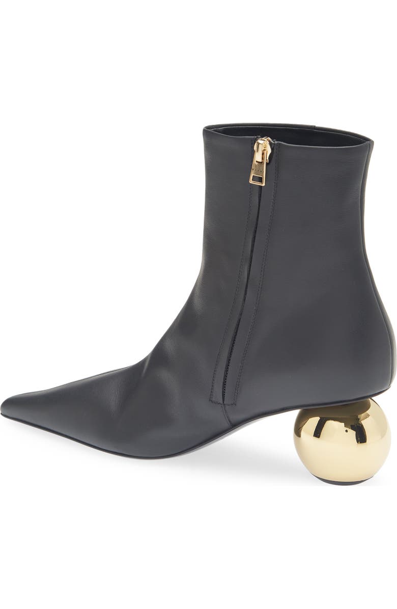 Marni Orb Pointed Toe Bootie, Alternate, color, Black