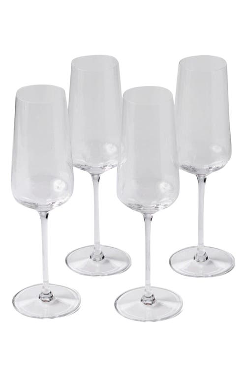 Fable The Flute Set of 4 Glasses in Clear 