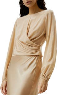 Lilysilk Nipped Waist Crêpe de Chine Silk Blouse