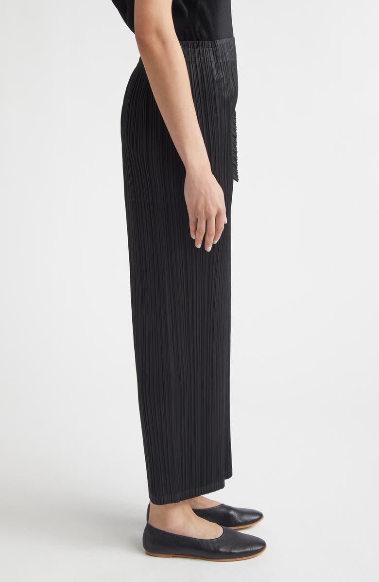 Pleats Please Issey Miyake Facade Pleated Wrap Skirt, Alternate, color, Black