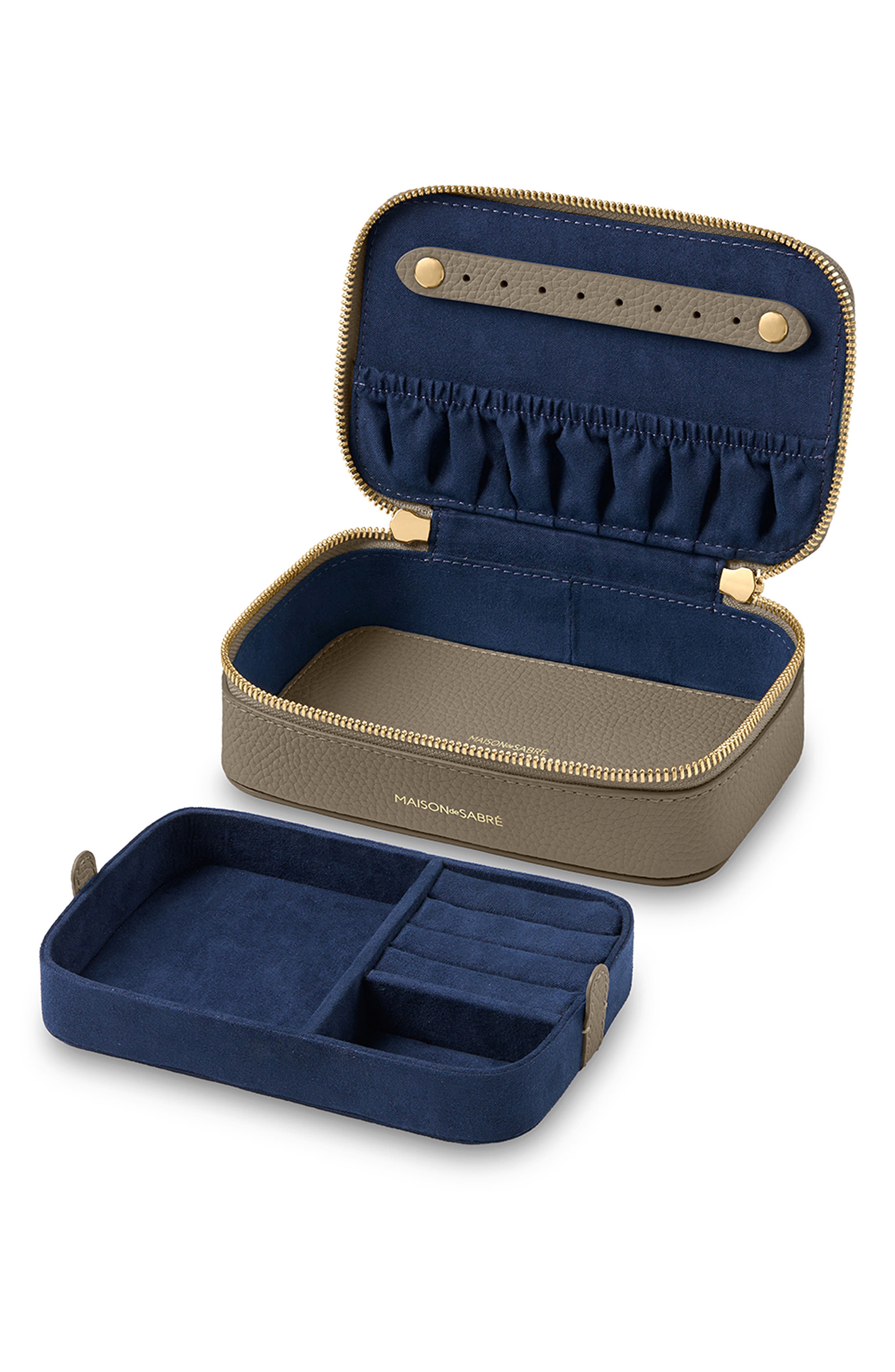 MAISON de SABRÉ Leather Jewellery Case, Alternate, color, Cashmere Clay