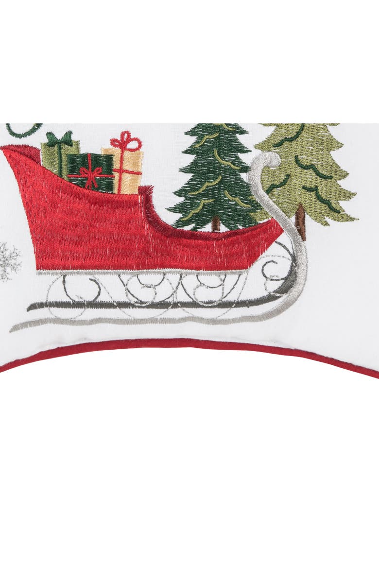 C&F Home Dashing Through The Snow Small Christmas Accent Pillow, 10" x 10", Alternate, color, Green