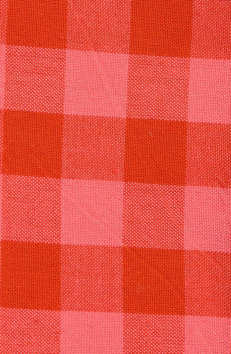 Heather Taylor Home Gingham Guava Set of 4 Napkins, Alternate, color, Guava