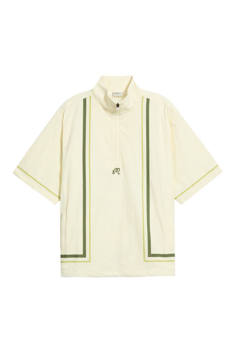 Playa Short Sleeve Half Zip Popover Windshirt, Alternate, color, CREAM