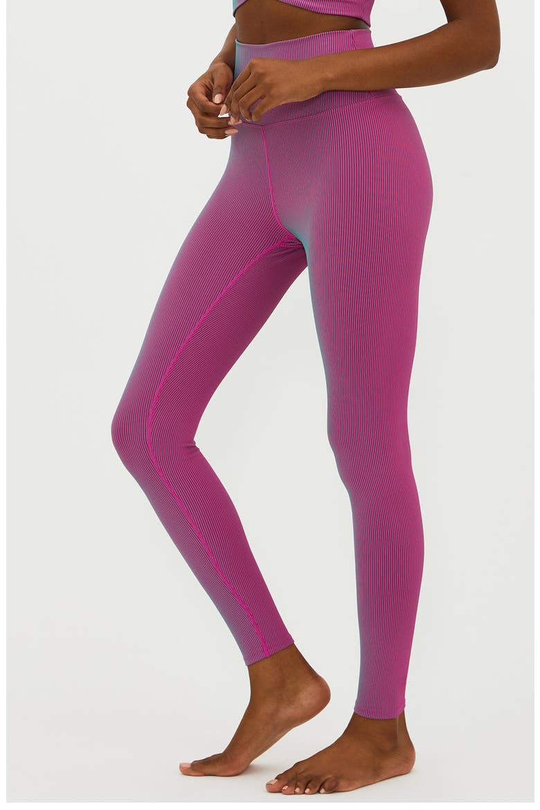 Tayler Rib Two-Tone Leggings, Alternate, color, SORBET TWO TONE