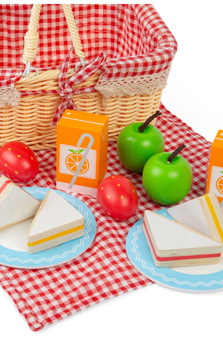 Bigjigs Toys Picnic Basket, Alternate, color, Red