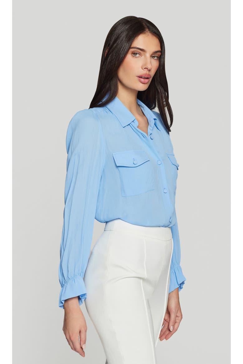 Priya Georgette Shirt, Alternate, color, Light Blue