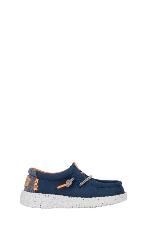 Hey Dude Kids' Wally Sport Grid Sneaker In Blue