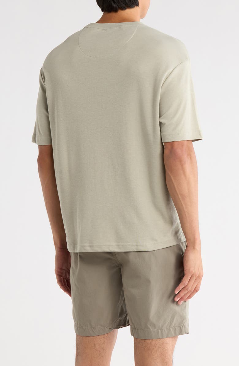 DENIM AND FLOWER Textured Crewneck T-Shirt, Alternate, color, Light Sage