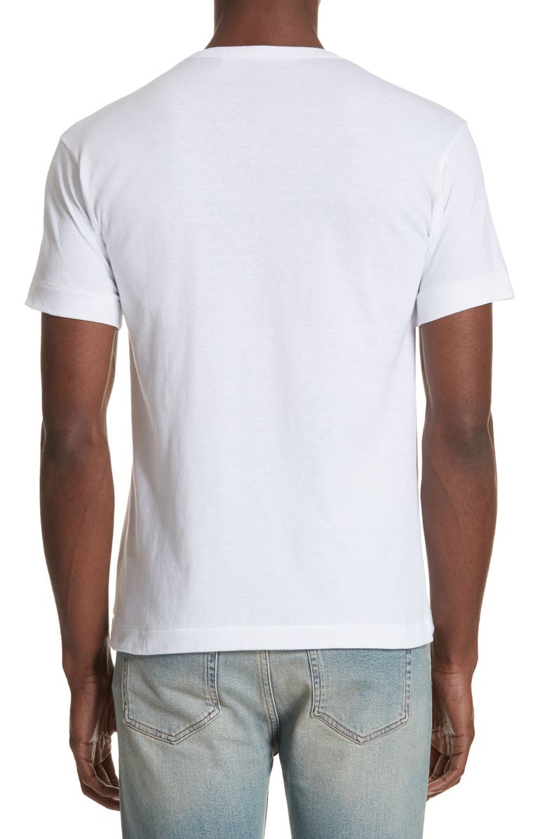 Comme des Garçons PLAY Camo Double Heart T-Shirt, Alternate, color, White 1