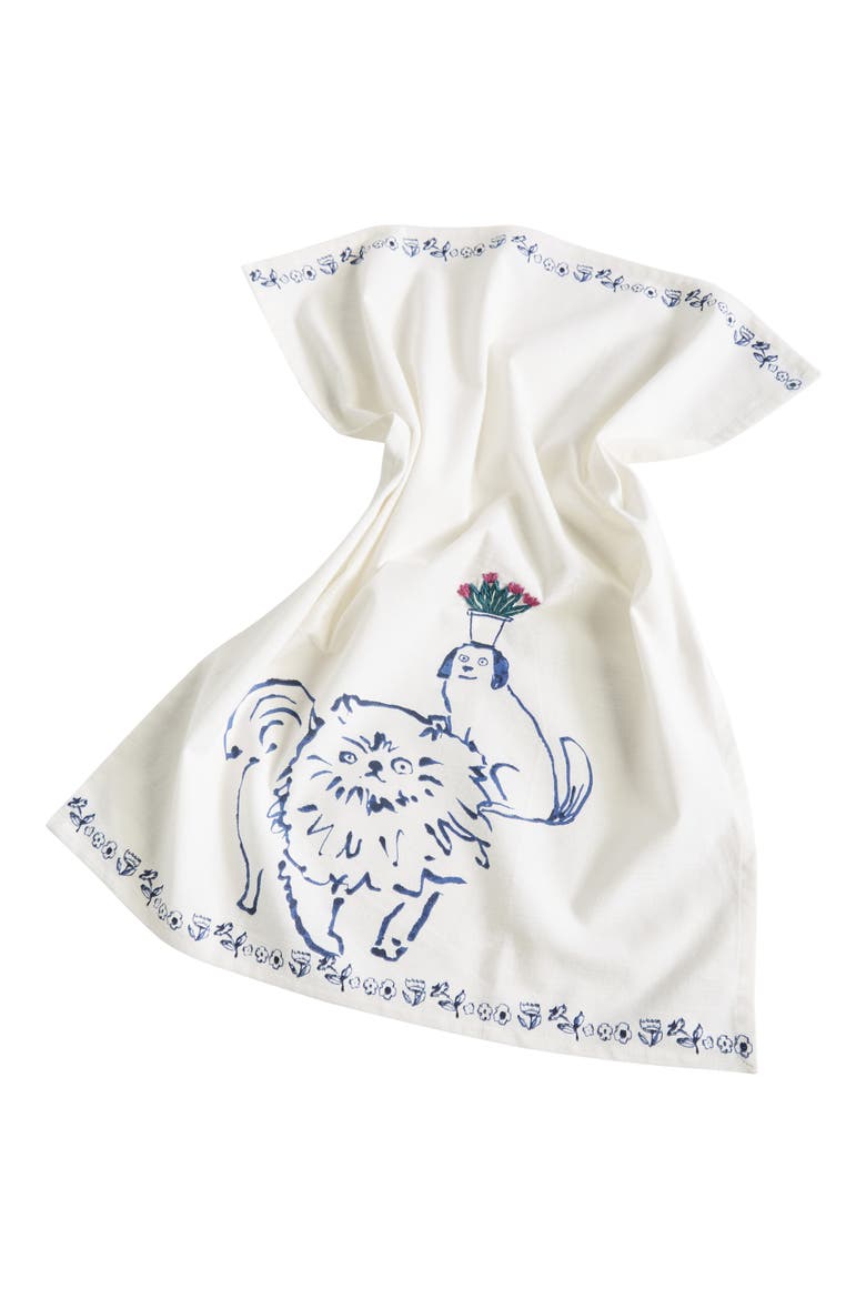 Kawai Dishtowel, Alternate, color, WHITE