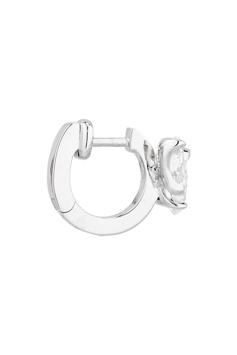 Serti Sur Vide Diamond Single Earring, Alternate, color, WHITE GOLD