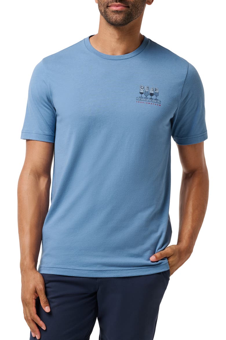 Stars Stripes Sips Graphic T-Shirt, Main, color, CORONET