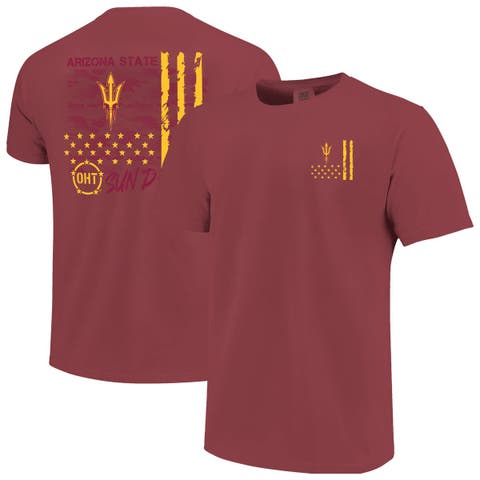 Men's  Maroon Arizona State Sun Devils Comfort Colors OHT Camo Overlay T-Shirt