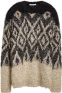 Acne Studios Kinai Metallic Tinsel Fair Isle Sweater