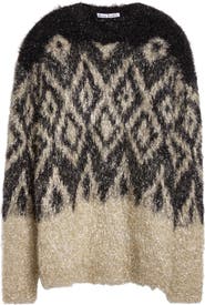 Acne Studios Kinai Metallic Tinsel Fair Isle Sweater