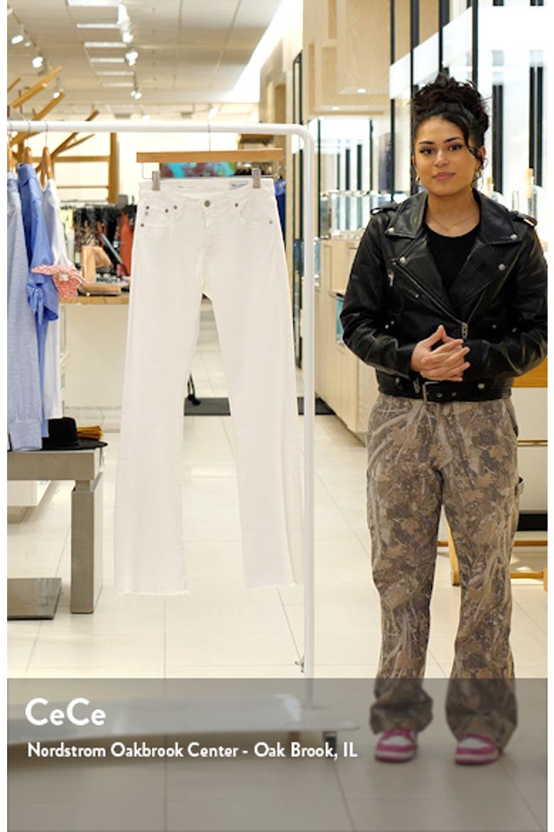 Angel Raw Hem Mid Rise Bootcut Jeans video