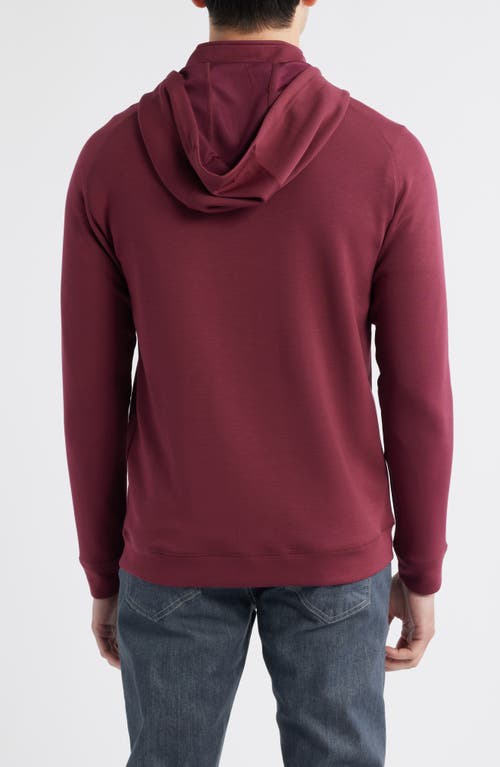 Swannies Half Zip Golf Hoodie In Burgundy