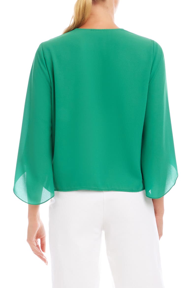 Drape Crossover Crepe Top, Alternate, color, GREEN