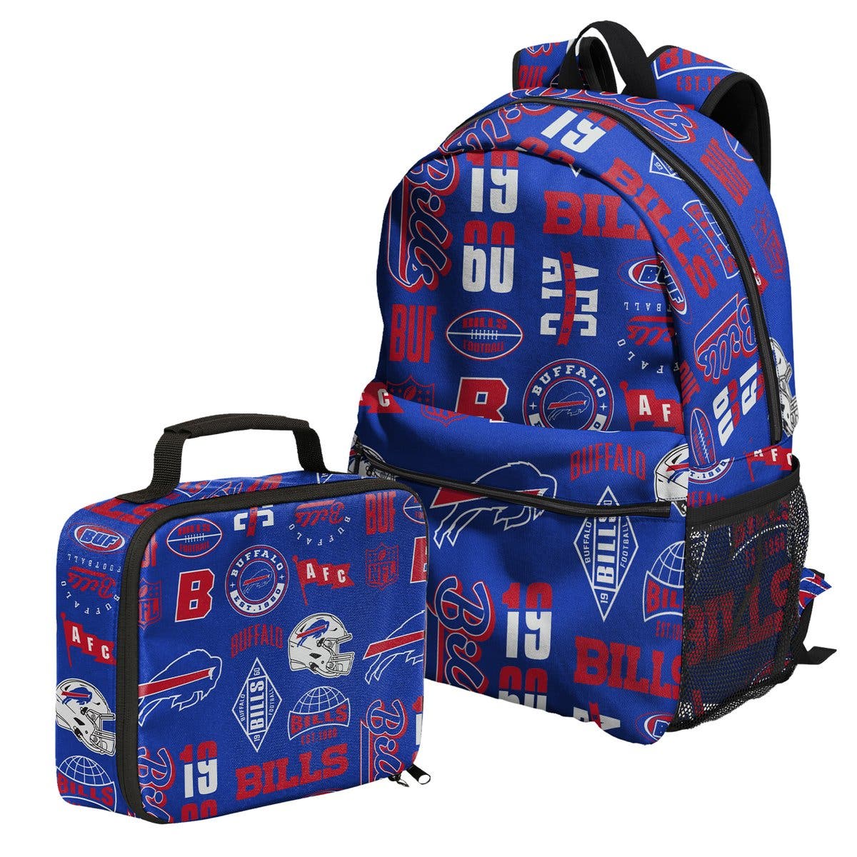 Buffalo Bills Backpack and Lunchbox Set, Main, color, Blue