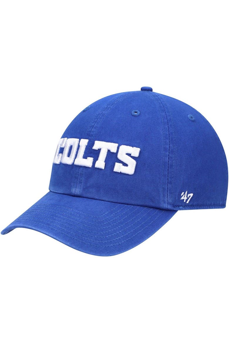Men's '47 Royal Indianapolis Colts Clean Up Script Adjustable Hat, Main, color, Royal