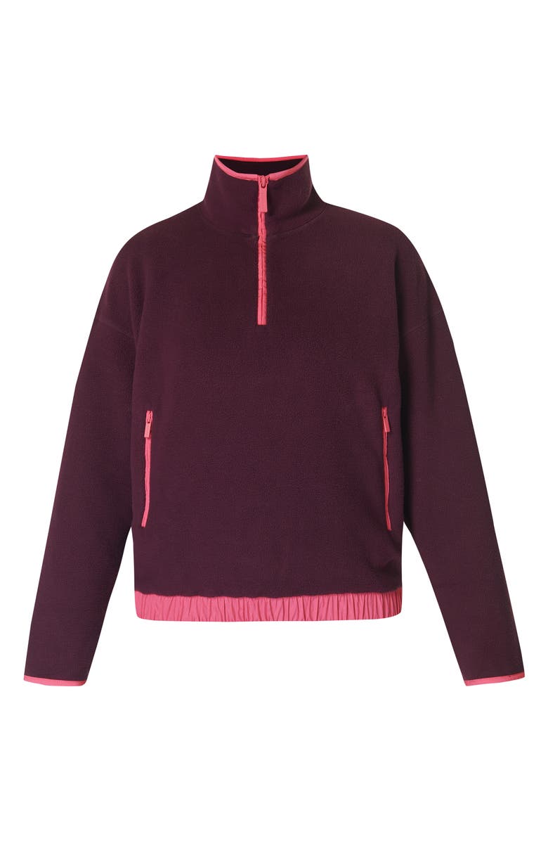 Sweaty Betty Compass Half Zip Fleece Pullover, Alternate, color, Midnight C
