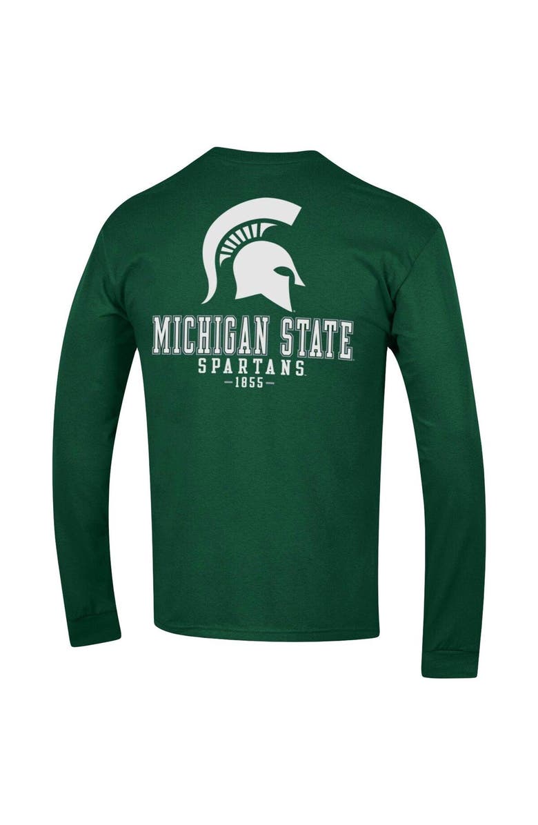 Champion Men's Champion Green Michigan State Spartans Team Stack Long Sleeve T-Shirt, Alternate, color, Green