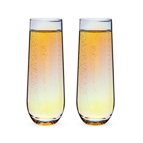 Luster Stemless Champagne Flutes Set of 2