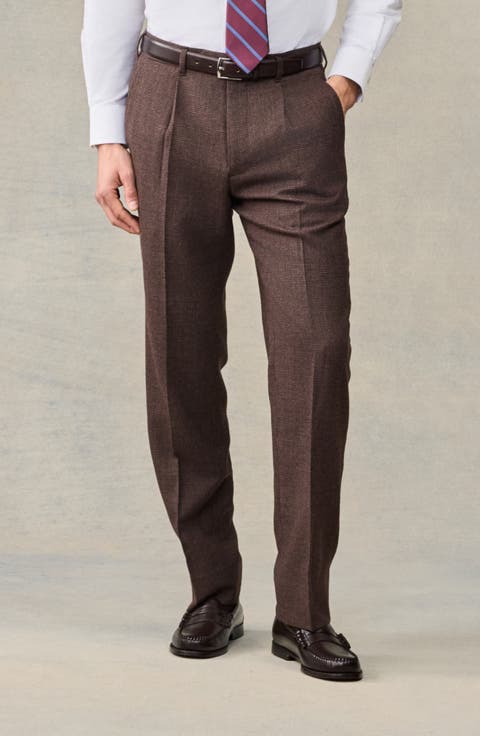 Puppytooth Wool Suit Pants