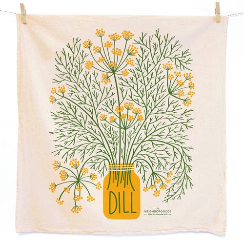 The Neighborgoods Dill Dish Towel + Sponge Cloth Gift Set In Multi