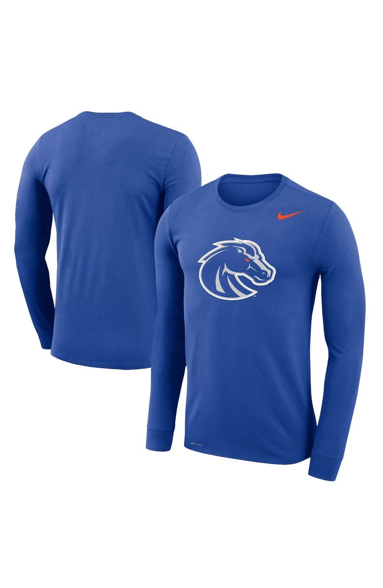 Nike Men's Nike Royal Boise State Broncos Legend Wordmark Performance Long Sleeve T-Shirt, Main, color, 