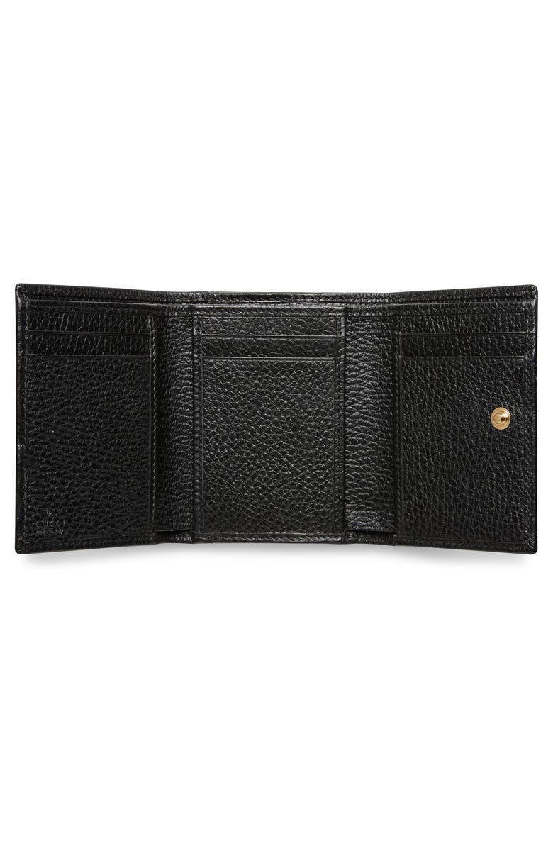 Gucci Petite Leather French Wallet, Alternate, color,