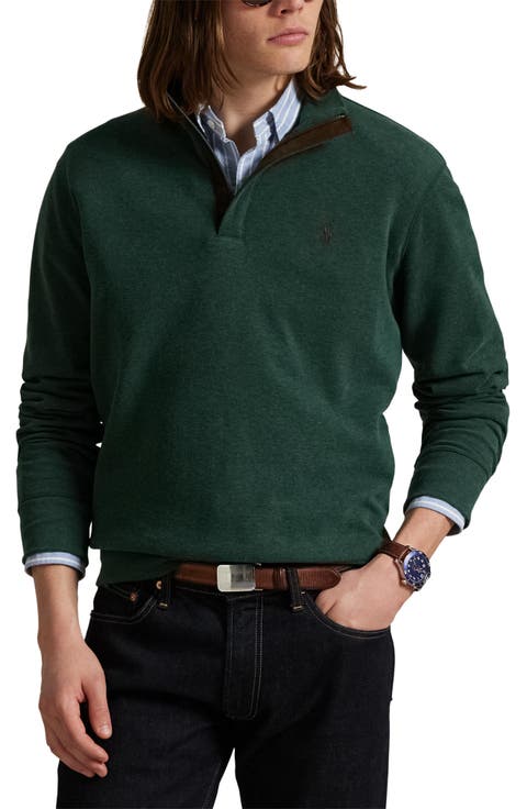 Cotton Blend Quarter Zip Pullover
