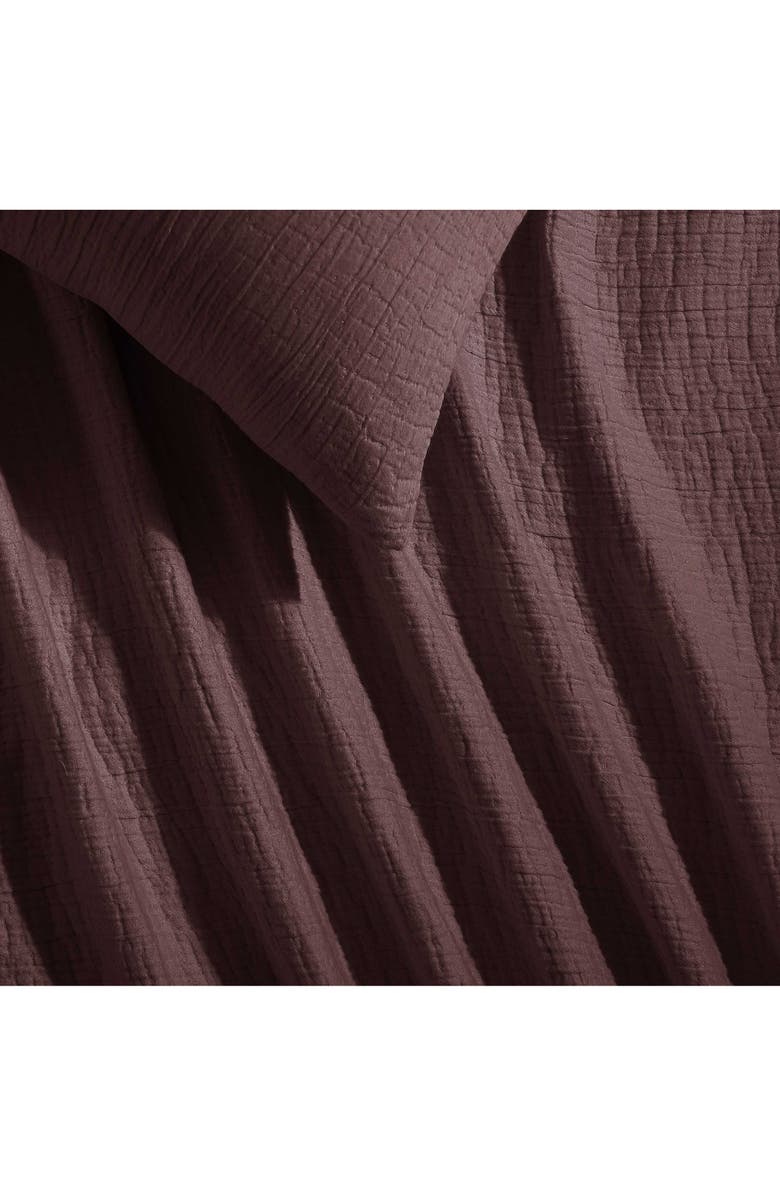 Calvin Klein Washed Texture Duvet Cover & Shams Set, Alternate, color, Dark Brown