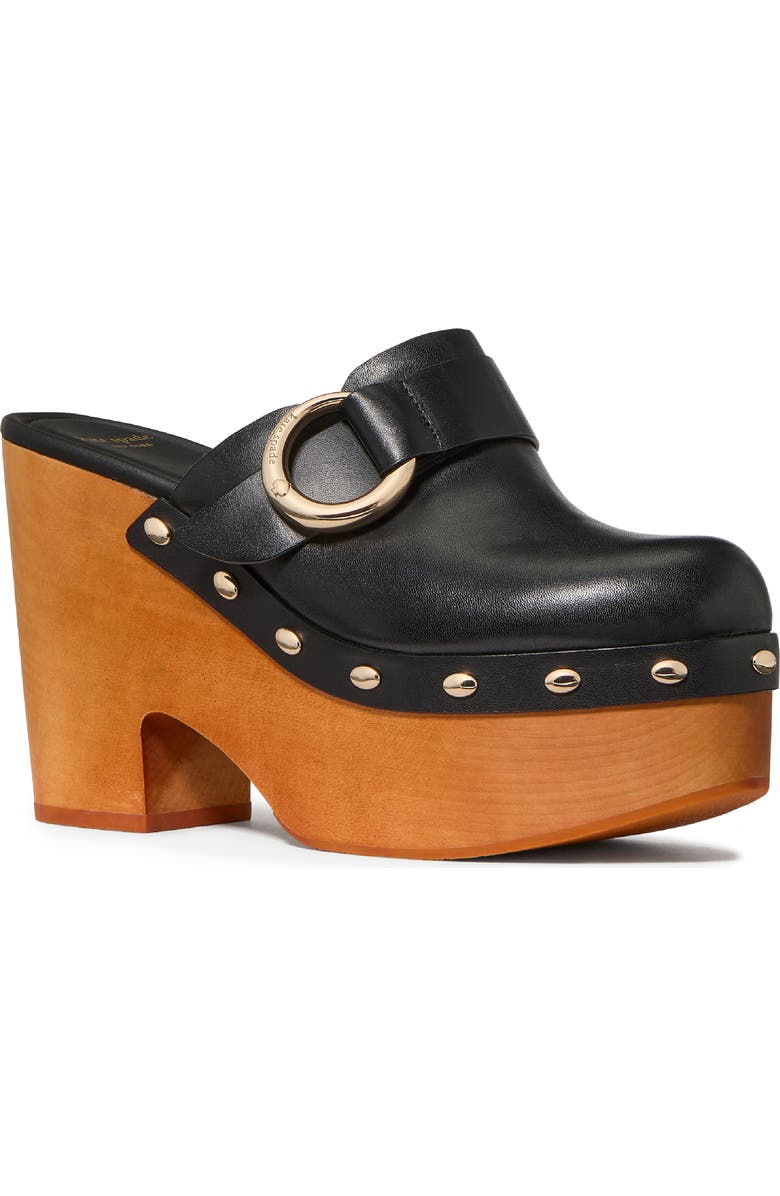 Kate Spade New York halo platform clog, Main, color, Black