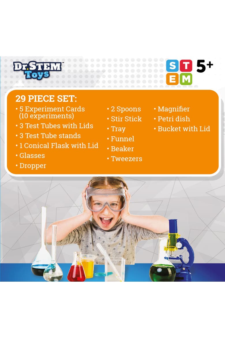 Dr. STEM Chemistry Bucket Kit, 10 Experiments, Alternate, color, Multicolored