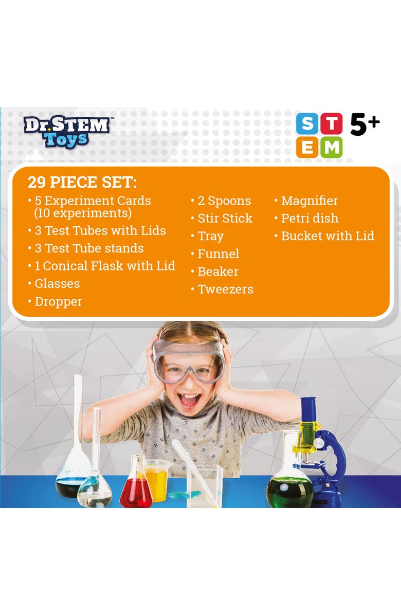 Dr. STEM Toys Dr. STEM Chemistry Bucket Kit, 10 Experiments, Alternate, color, Multicolored