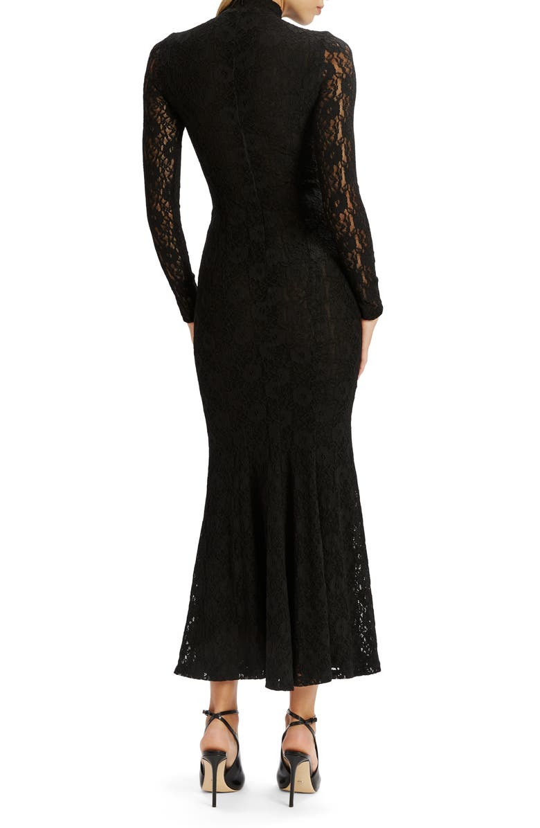 Bardot Harlyn Long Sleeve Lace Maxi Dress, Alternate, color, Black