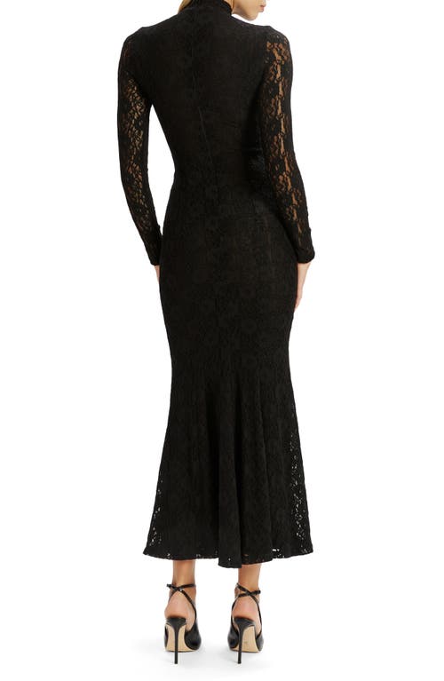 Bardot Harlyn Long Sleeve Lace Maxi Dress In Black