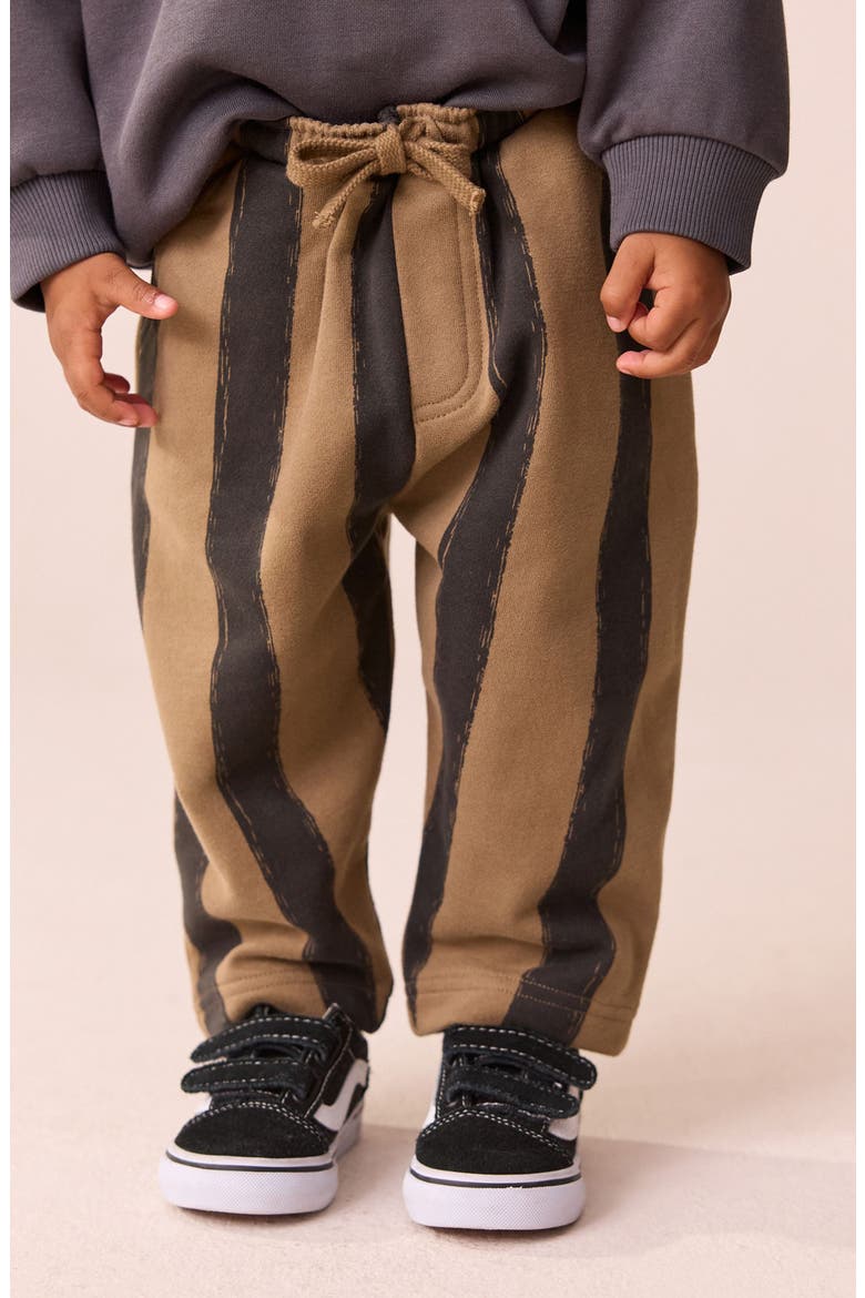 Kids' Jersey Stripe Sweatpants, Alternate, color, BROWN MULTI