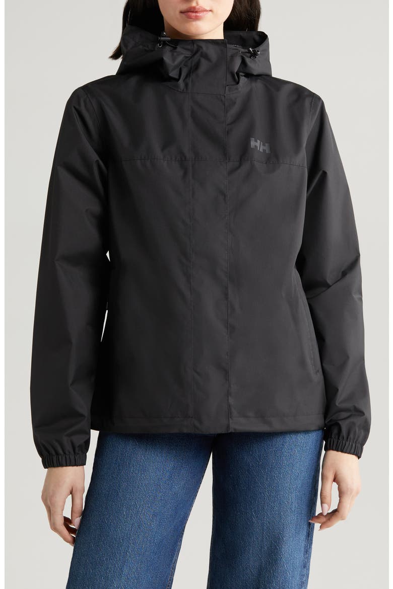 Vancouver Hooded Rain Jacket, Alternate, color, 990 BLACK