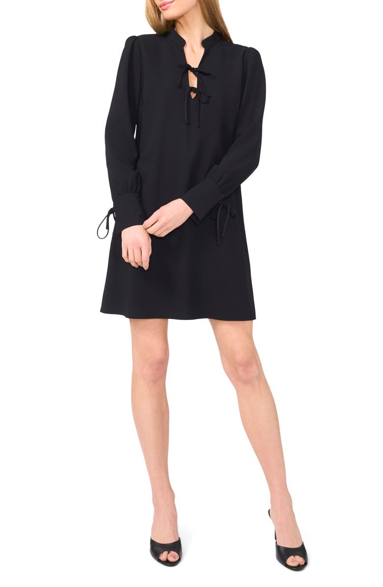 CeCe Tie Detail Long Sleeve Dress, Main, color, 