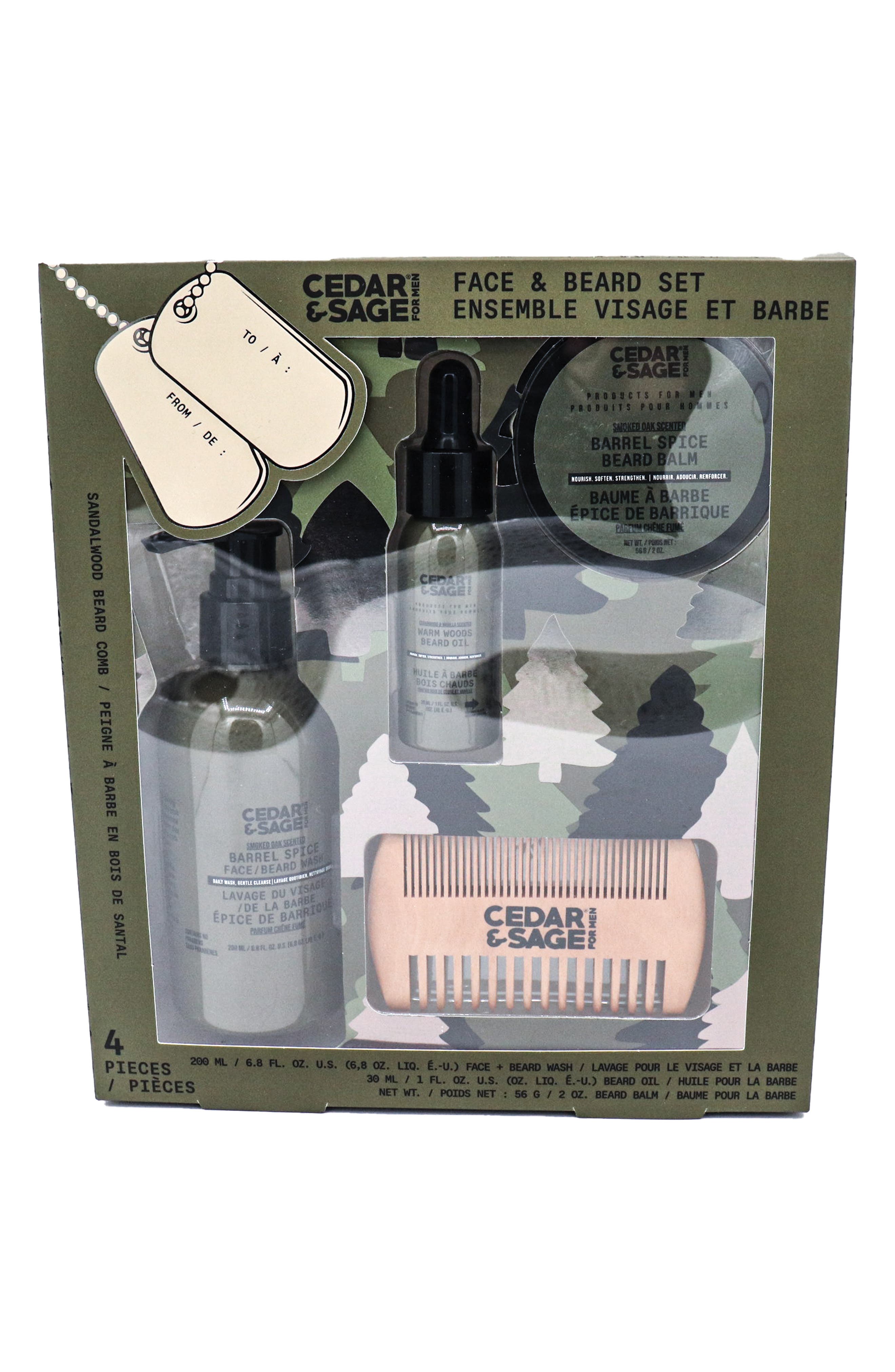 DANIELLE Cedar & Sage 4-Piece Face & Beard Set