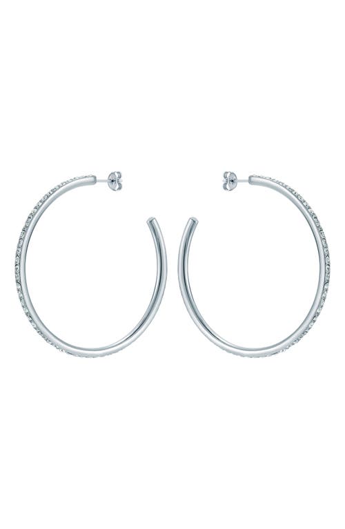 Ted Baker Claire Large Crystal Hoop Earrings In Metallic