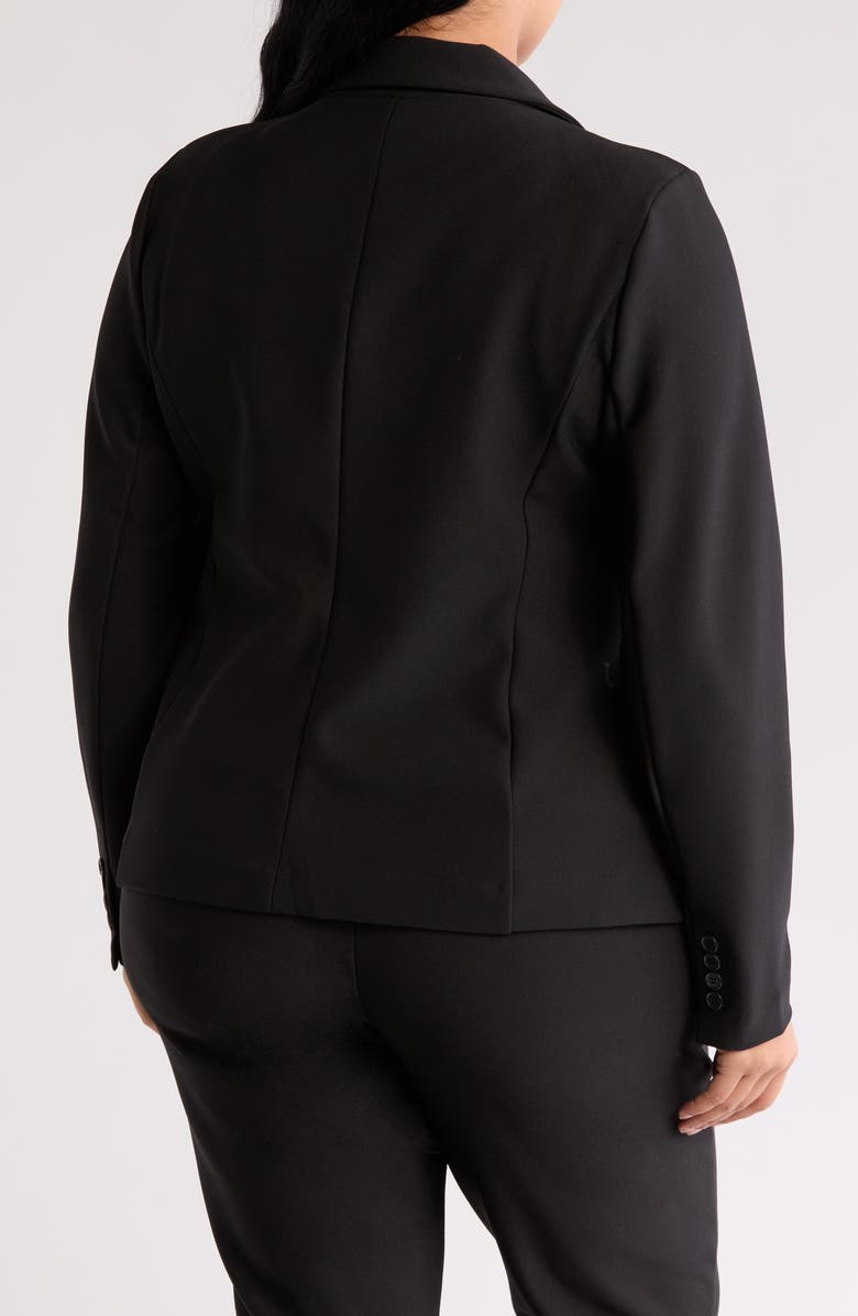 NORDSTROM RACK Essential Stretch Ponte Blazer, Alternate, color, Black