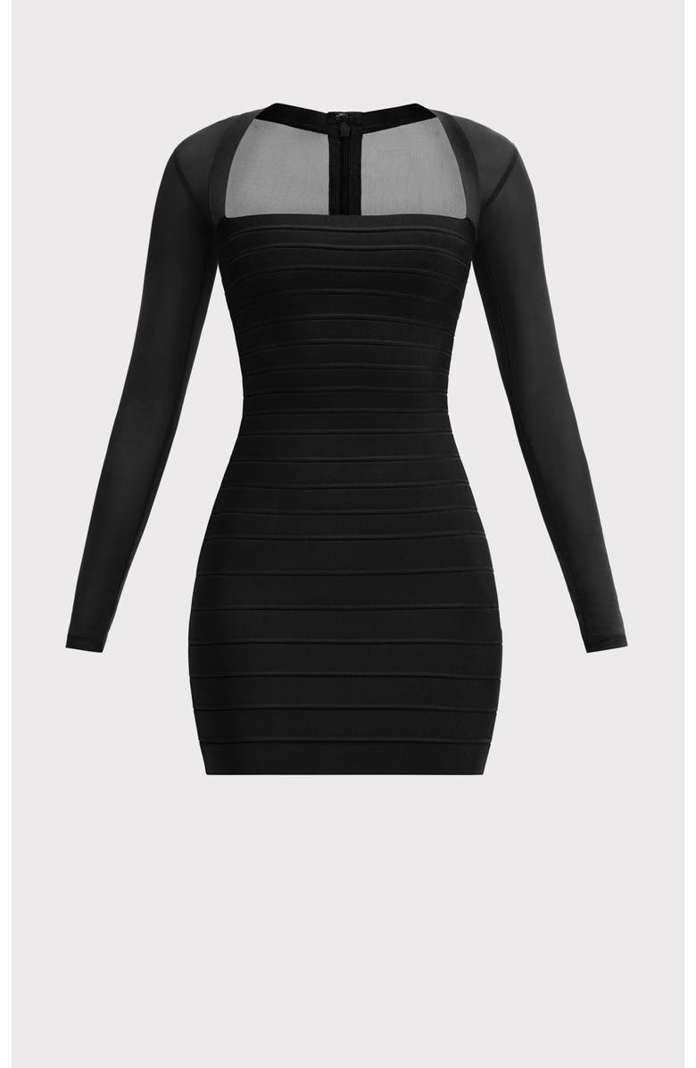 Herve Leger The Yasmin Dress, Alternate, color, Black