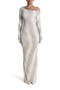 Ruched Off the Shoulder Long Sleeve Maxi Dress
