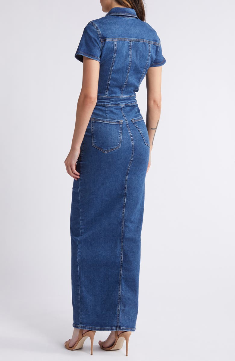Good American Fit for Success Denim Maxi Dress, Alternate, color, 