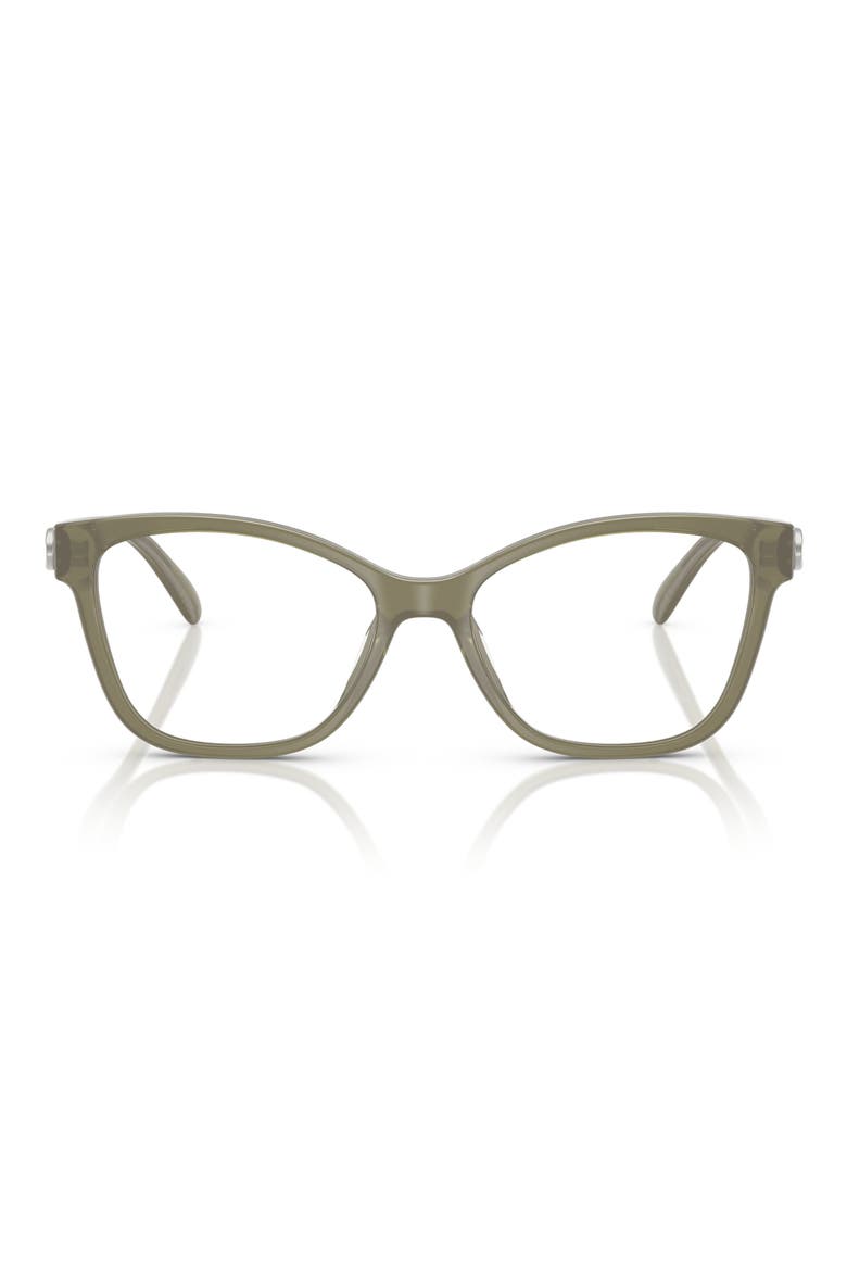 53mm Butterfly Optical Glasses, Main, color, MILKY MOSS / DEMO LENS