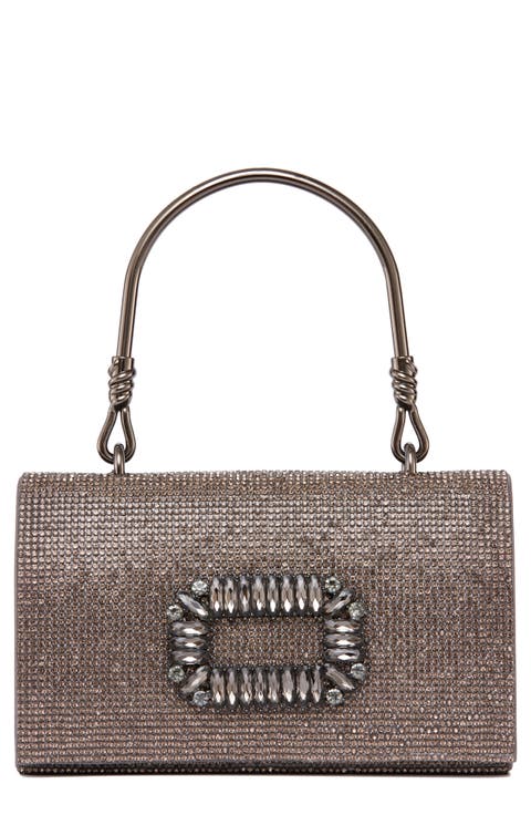 Elegant Rhinestone Satin Evening Bag